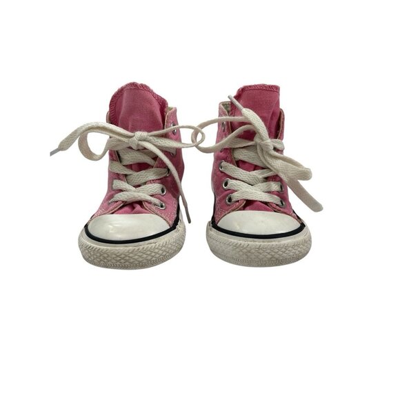 CONVERSE CHUCK TAYLOR ALL STAR HIGH TOP INFANT/TODDLER SHOES HOT PINK SIZE 6 - Picture 1 of 5